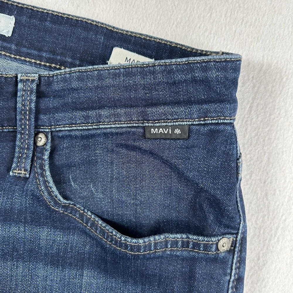 Mavi Marcus Jeans Mens 32x30 Medium Wash Blue Slim Straight Fit Stretch Denim